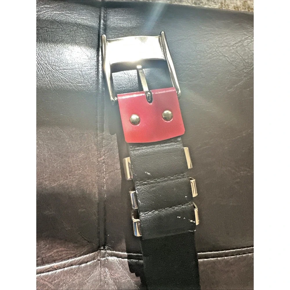 VERSACE H&M PINK PATENT‎ LEATHER BELT SIZE US Small *See Flaws*